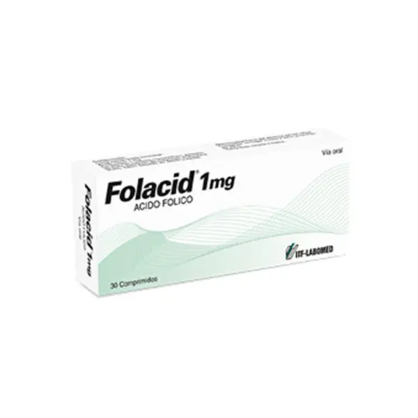 Product image of Folacid 1 mg x 30 comprimidos (ITF Labomed)