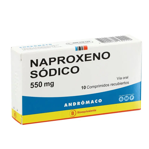 Product image of Naproxeno 550 mg x 10 comp. recubiertos (Andrómaco)