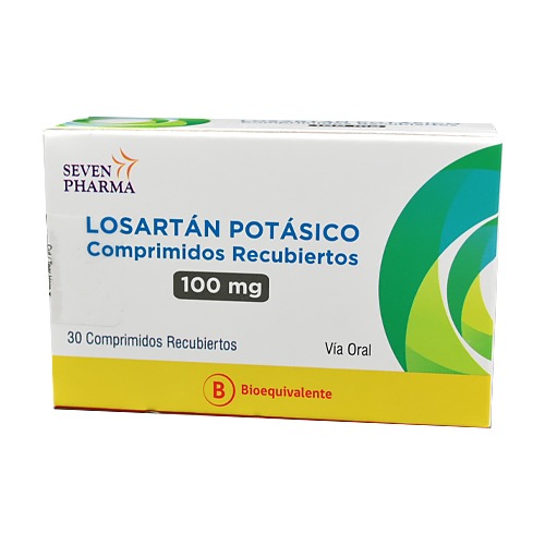 Losartan 100 mg x 30 comprimidos recubiertos (Seven Pharma) (Cenabast)