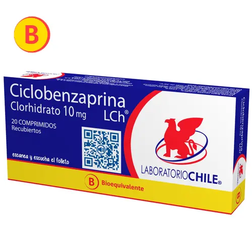 Ciclobenzaprina 10 mg x 20 comprimidos (Lab. Chile)