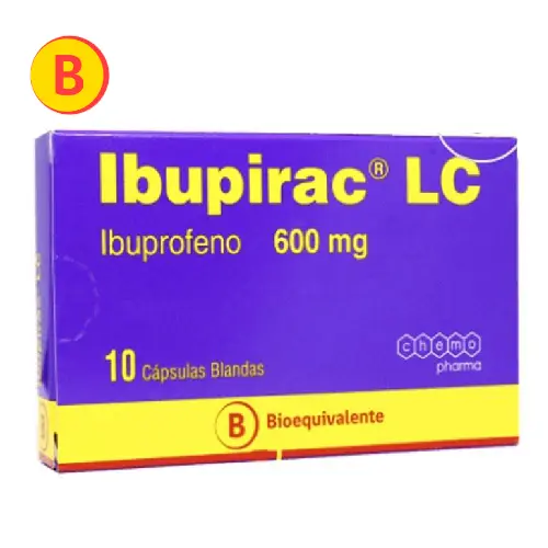 Product image of Ibupirac Lc 600Mg X 10 comprimidos recubiertos (Chemofarma)