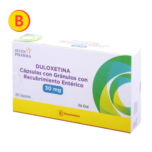 Duloxetina 30 mg x 28 Capsulas (Seven Pharma)