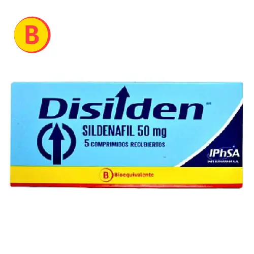 Product image of Disilden Sildenafil 50 mg X 5 Comprimidos Recubiertos