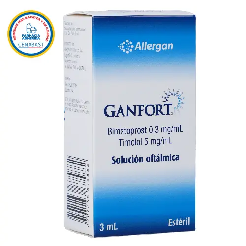 Product image of Ganfort 0.3Mg+5Mg Solución Oftalmica Frasco X 3mL (Cenabast) (Allergan)