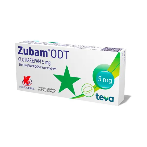 Zubam 5 mg x 30 comprimidos dispersables (Chile TEVA)