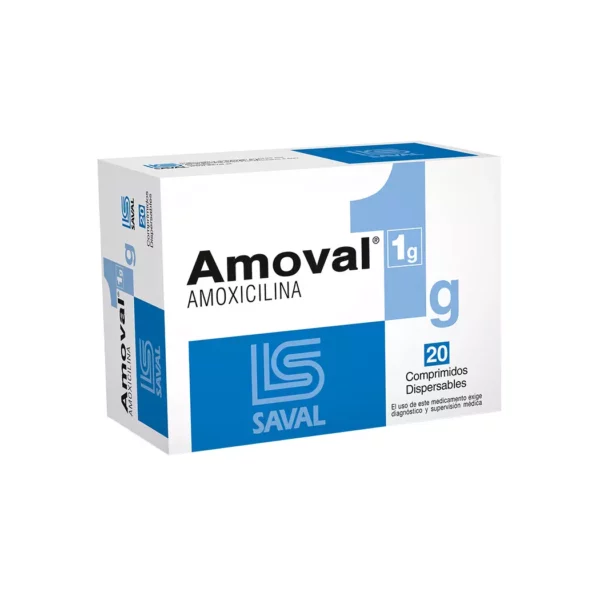 Amoval Amoxicilina 1gr 20 Comprimidos