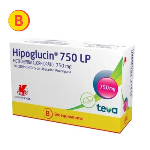 Hipoglucin Lp 750 mg x 30 Comprimidos de liberación prolongada (LCh)