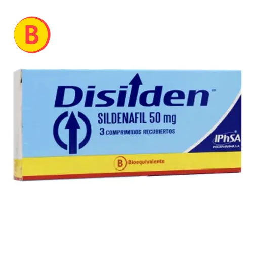 Disilden sildenafil 50 mg x 3 comprimidos Interpharma DESCUENTO