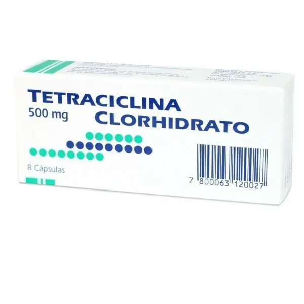 Product image of Tetraciclina Cápsulas 500mg x 8 capsulas (MintLab)