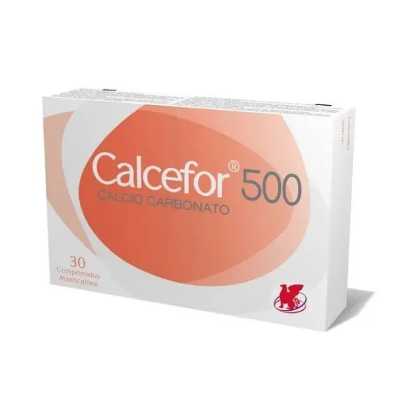 Calcefor 500 mg x 30 comprimidos masticables (Lab. Chile)