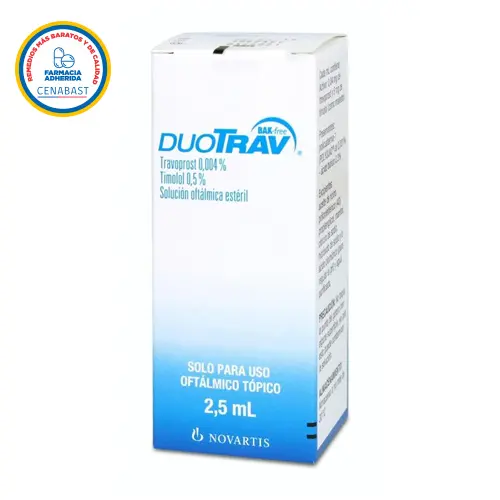 Product image of Duotrav solución oftálmica 2.5 ml (Novartis) (Cenabast)