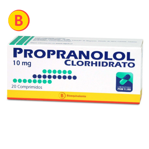 Product image of Propranolol 10 mg x 20 Comprimidos (Mintlab)