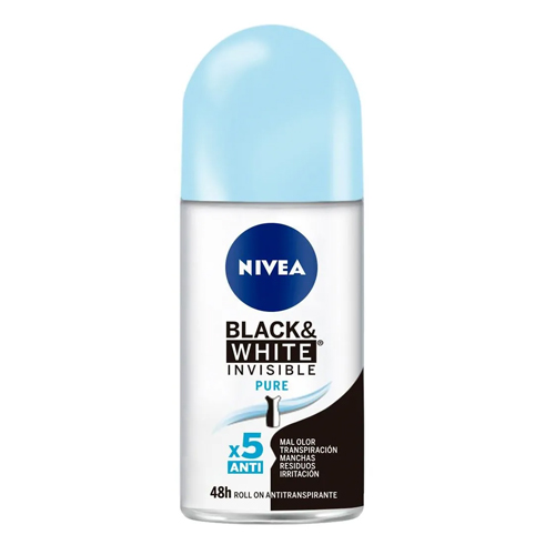 Product image of Nivea desodorante Invisible Black & White Pure Roll-On x 50 ml