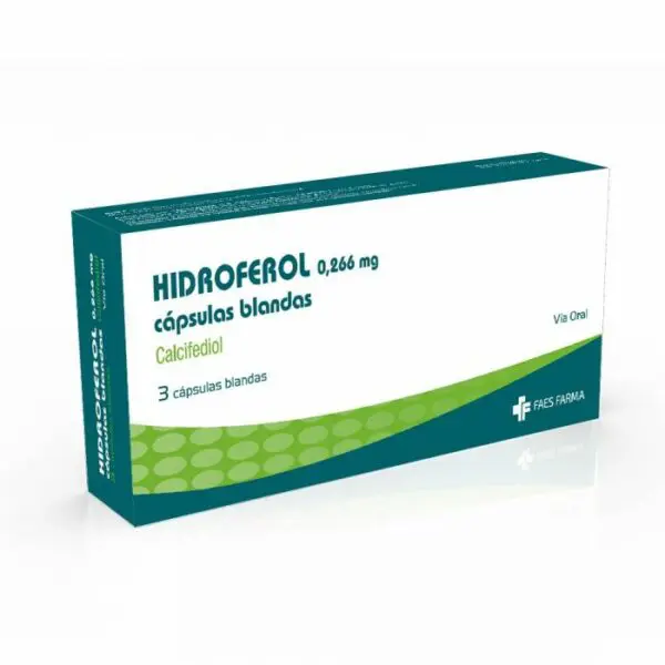 Hidroferol 0,266 mg calcifediol x 3 cápsulas DESCUENTO