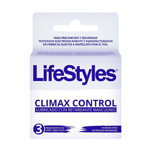 Preservativo LifeStyle Climax Control x 3 Preservativos