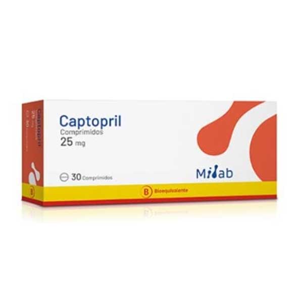 Captopril 25 mg x 30 comprimidos Mintlab DESCUENTO