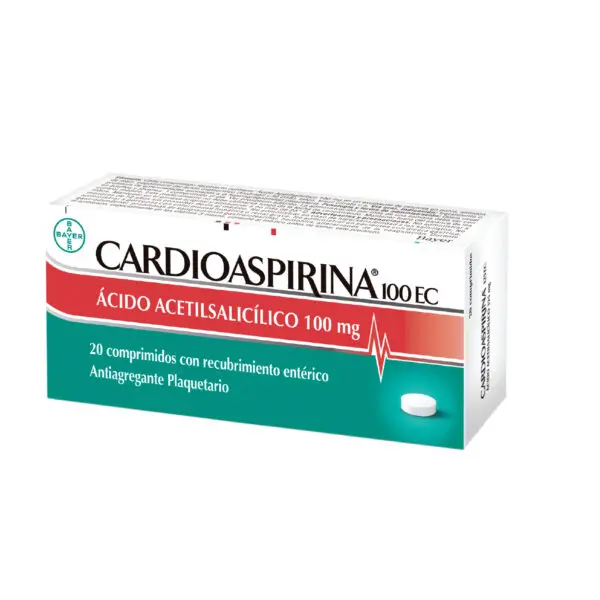 Product image of Cardioaspirina 100 EC Ácido acetilsalicílico 100mg 20 comprimidos DESCUENTO