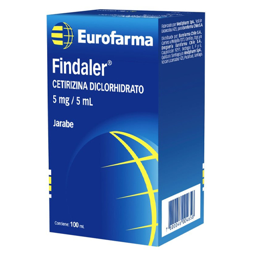 Product image of Findaler Cetirizina Diclorhidrato 5mg/5ml x 100 mL (Eurofarma)