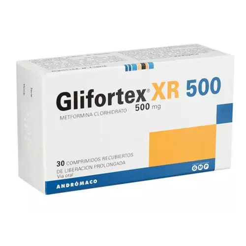 Glifortex Xr 500 mg x 30 comprimidos liberación prolongada (Andrómaco)