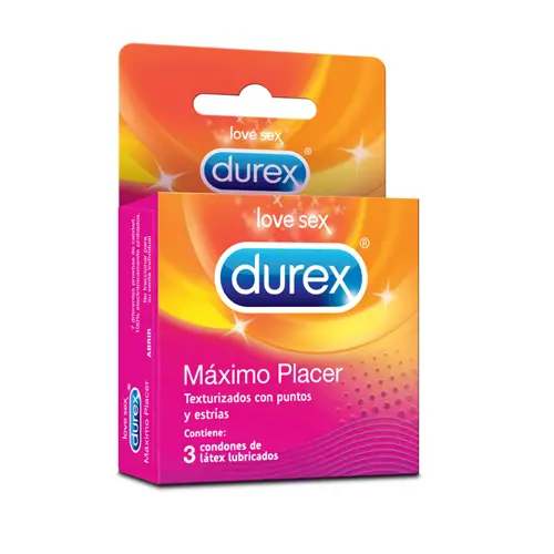 Durex Love Sex Preservativos Máximo Placer X3 (Con puntos y Estrías)