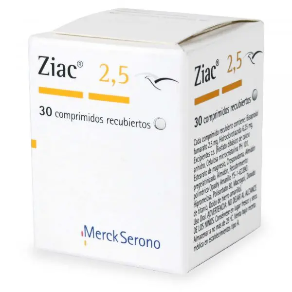 Ziac 2,5mg x 30 comprimidos