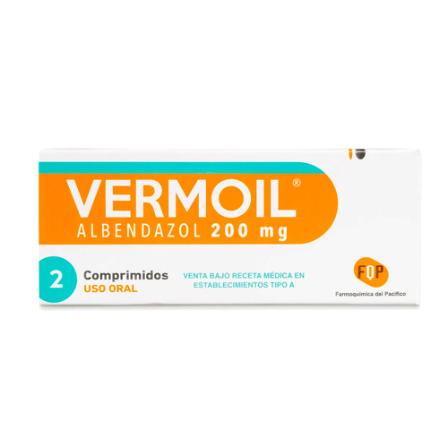 Product image of Vermoil 200 mg x 2 comprimidos (Farmo química del pacifico)