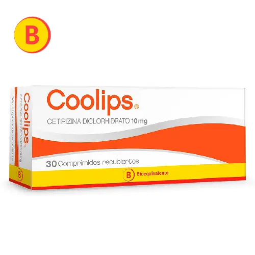 Coolips Cetirizina 10 mg 30 Comprimidos