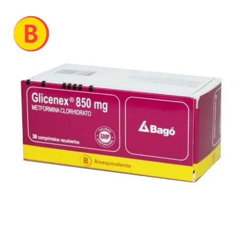 Glicenex 850 mg x 30 Comprimidos recubiertos (Bagó)