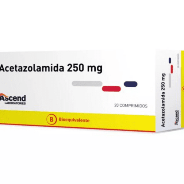 Acetazolamida 250 mg x 20 comprimidos (Ascend)