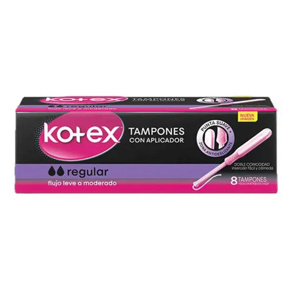 Kotex Tampones con aplicador Regular x 8