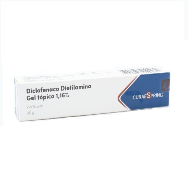 Diclofenaco Dietilamina 1,16%  30g Gel Tópico (CuraSpring)