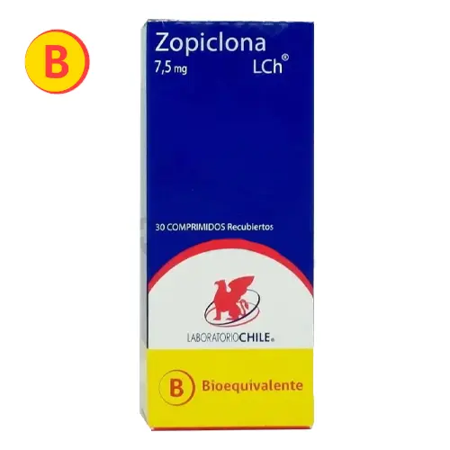 Product image of Zopiclona 7,5 x 30 comprimidos (Lab Chile)