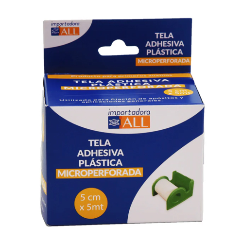 Product image of Tela adhesiva plástica 5 cm x 5 mt  (Microperforada) ALL