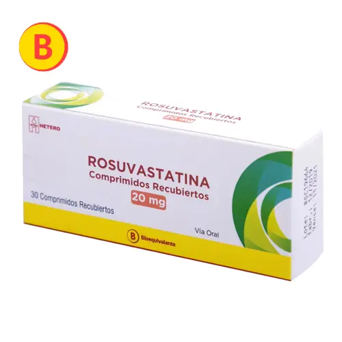 Rosuvastatina 20 mg x 30 comprimidos recubiertos (Seven Pharma)