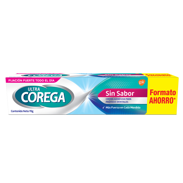 Corega Ultra Crema Adhesiva 70 Sin Sabor formato AHORRO