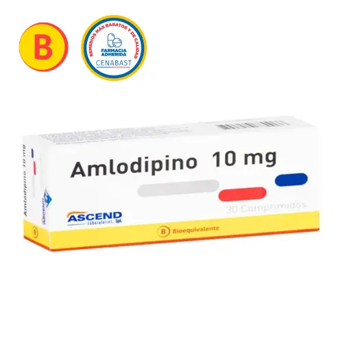 Amlodipino 10mg x 30 (Ascend)