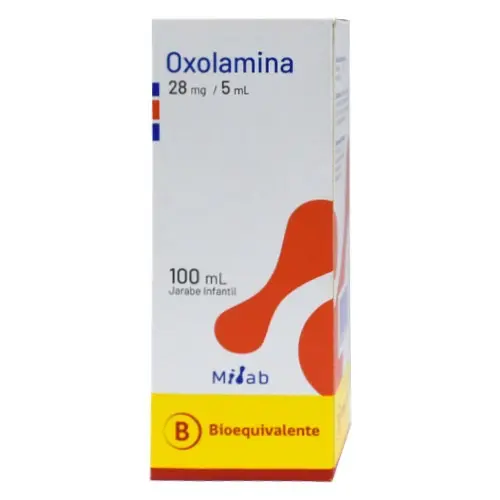 Product image of Oxolamina 28 mg / 5 ml 100 Ml  Jarabe Infantil