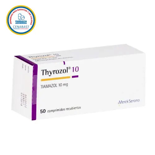 Thyrozol 10mg x 50 comprimidos recubiertos (Merck) (Cenabast)