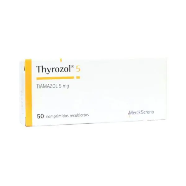 Thyrozol 5mg x 50 comprimidos recubiertos (Merck)