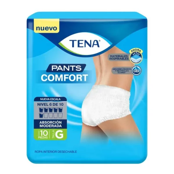 Product image of Tena Pants Comfort Talla G 10 piezas (Absorcion Moderada)