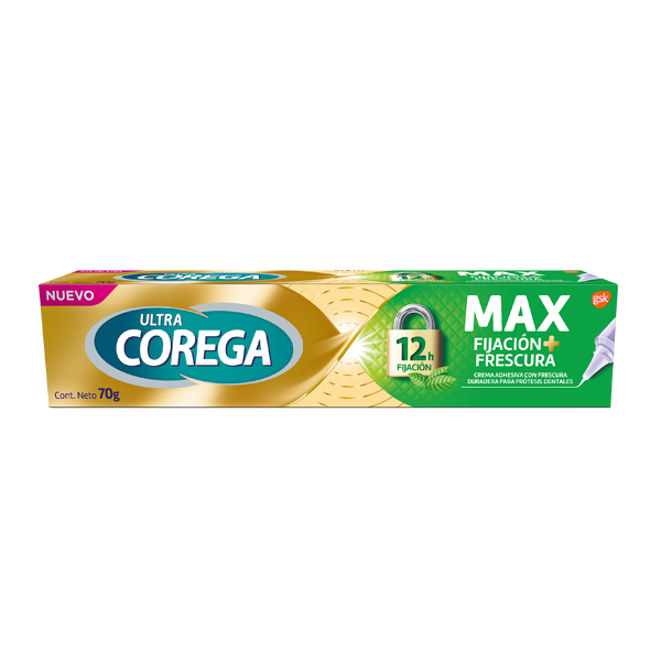 Corega Ultra Crema Adhesiva Máxima fijación y frescura 70g