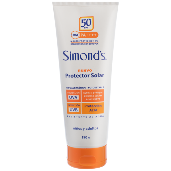 Simonds Protector Solar FPS 50 Niños y Adultos 190ml