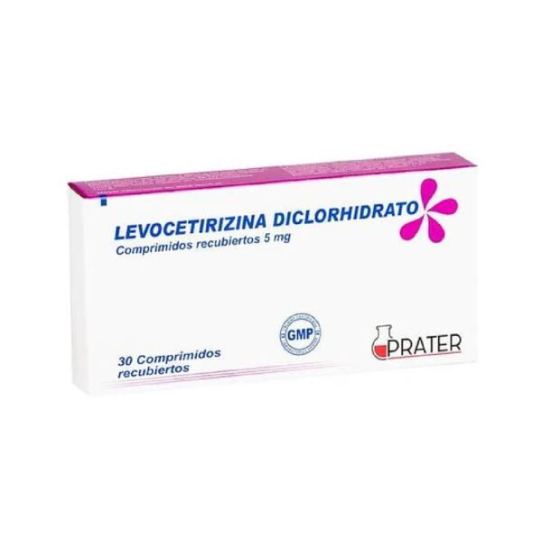 Product image of Levocetirizina 5 mg x 30 Comprimidos recubiertos (Prater)