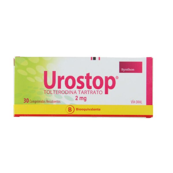 Urostop Tolterodina Tartrato 2mg por 30 Comp.Synthon Cenabast