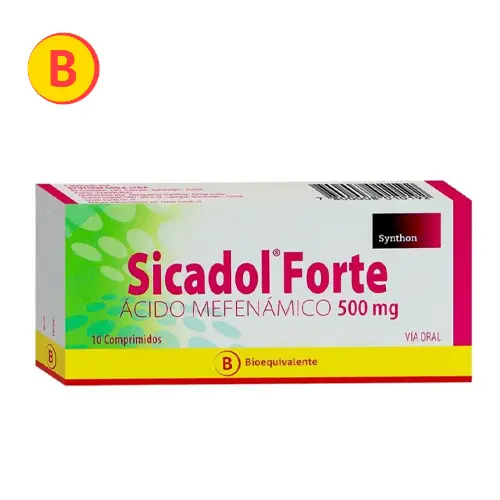 Product image of Sicadol Forte 500 mg x 10 comprimidos