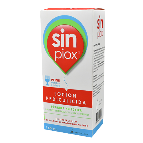 Sin Piox Loción Pediculicida 140 Ml (Incluye Peine Metalico)