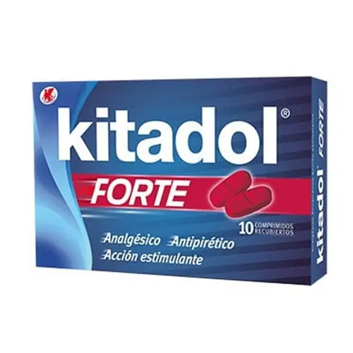 Product image of Kitadol Forte 500 mg/50 mg (paracetamol/cafeína) X 10 comprimidos (LCh)