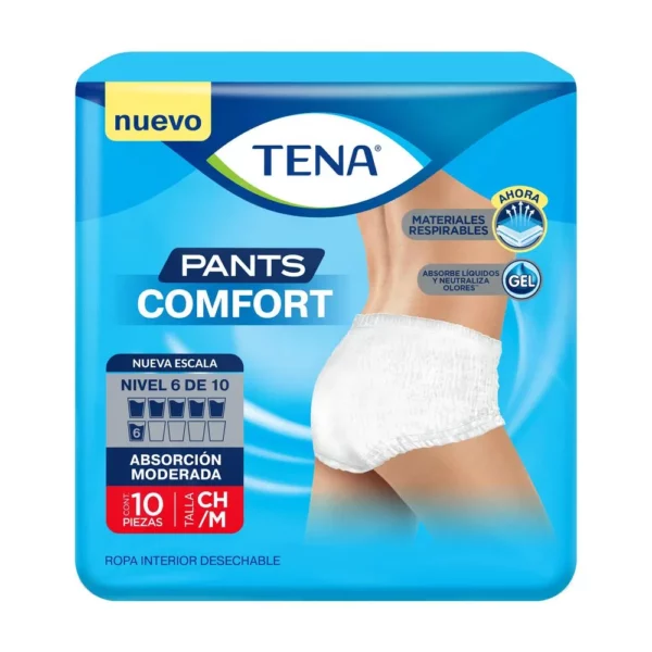 Product image of Tena Pants Comfort Talla M 10 piezas (Absorcion Moderada)