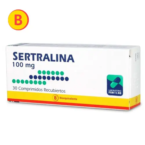 Product image of Sertralina 100 mg x 30 comprimidos (Mintlab)