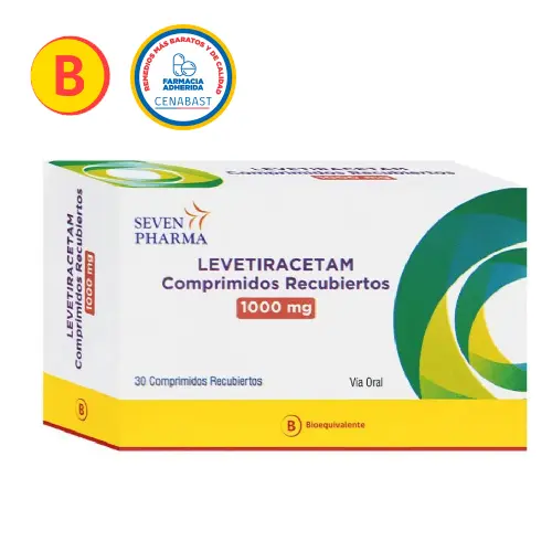 Levetiracetam 1000 mg x 30 Comprimidos Recubiertos (Hetero) (Cenabast)